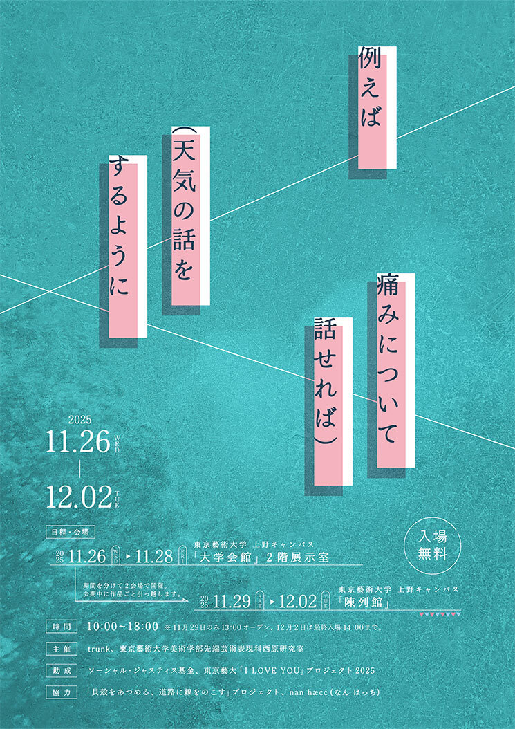 展示「例えば(天気の話をするように痛みについて話せれば)」11/26〜12/2